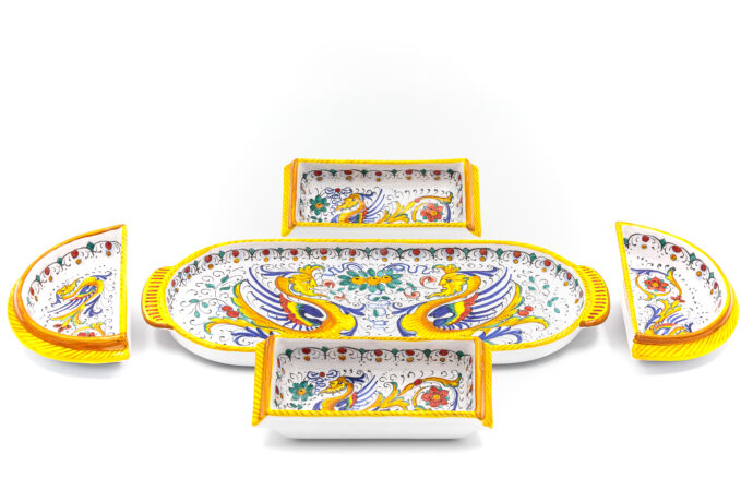 Appetizers set 4 pieces & oval dish dec. Ricco classic - Image 3