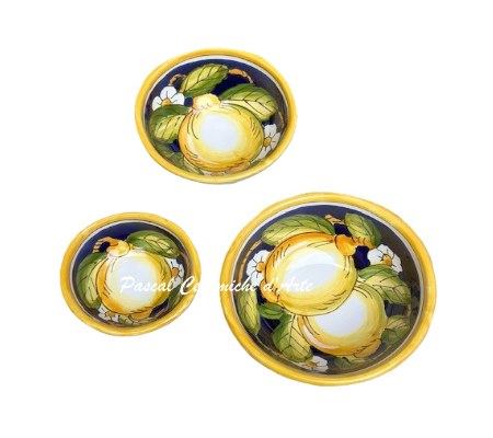 Small bowls dec. Blue Lemons
