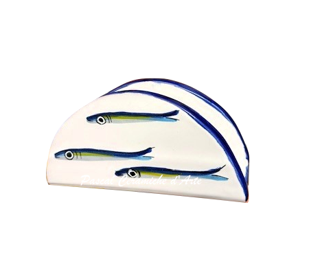 Napkin holder "half moon" dec. Anchovies