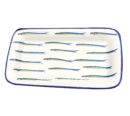 Rectangular platter dec. Anchovies