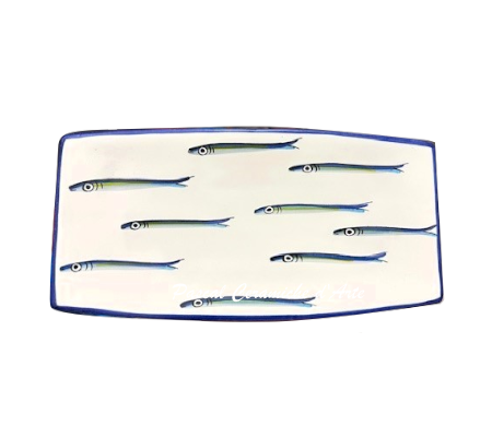 Sushi tray dec. Anchovies