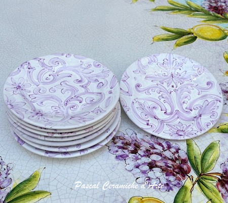 Appetizer plates set x 12 dec. Lilla Fantasy