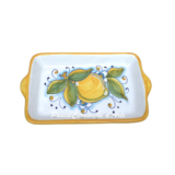 Small tray dec. Lemons & leaves