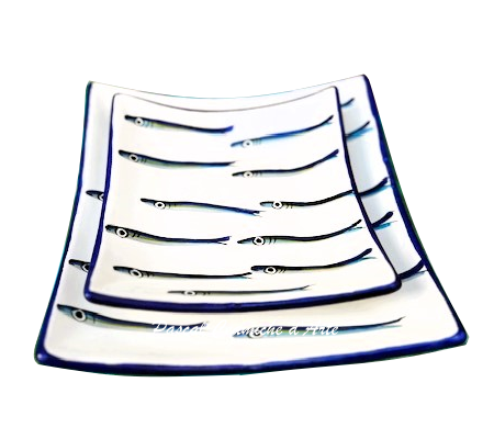 Square centrepiece dec. Anchovies