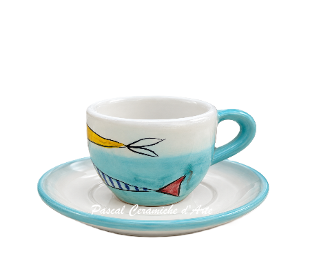 Pesce Allegro espresso cup and saucer