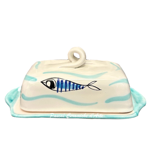 Big butter dish dec. Funny Fish - Image 8