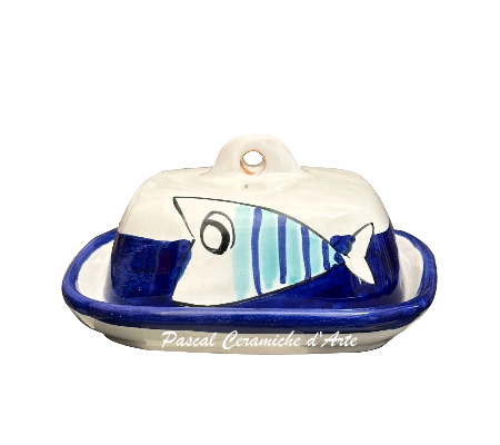 Small butter dish dec. Funny Fish