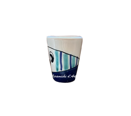 Pesce Allegro ceramic limoncello glass Blue Fish 1