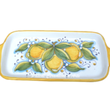 Big tray dec. Lemons & leaves