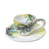 Espresso cup & saucer dec. Olives