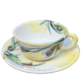 Tea cup & saucer dec. Olives