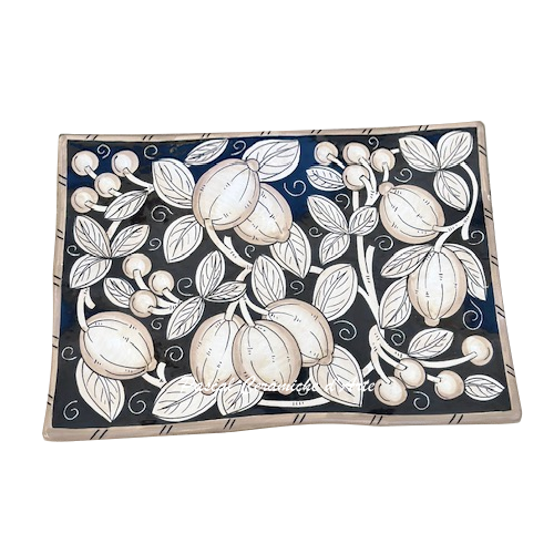 Wavy Sushi tray dec. Black lemons - Image 3