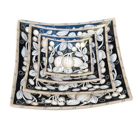 Square centrepiece dec. Black lemons