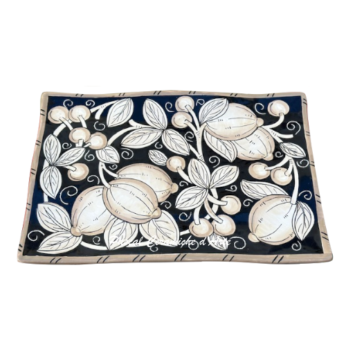 Wavy Sushi tray dec. Black lemons - Image 2