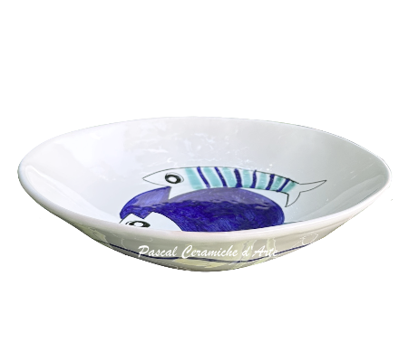 Pesce Allegro pasta bowl Blue Fish 1 hand-painted in Italy