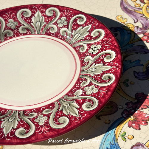 C2 Burgundy Ceramic Wall Plate – 29 cm - Image 2